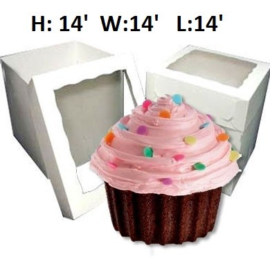 Giant Cupcake Window Box - 14" x 14" x 14" ($6.50/pc x 25 units)