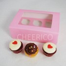 6  Window Pink Cupcake Box($2.60/pc x 25 units)