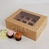 12 Kraft Cupcake Window Box ($3.60/pc x 25 units)